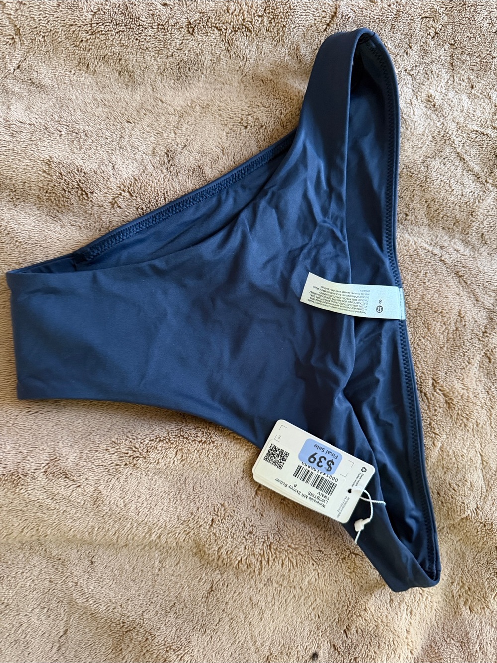 Lulu Lemon Navy Blue Bikini Bottom size 8